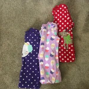 Carter’s Fleece Footies pajamas, bundle, of three size:4T